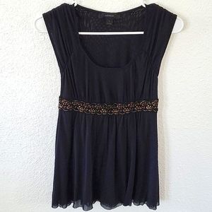 Express Black & Gold Top
